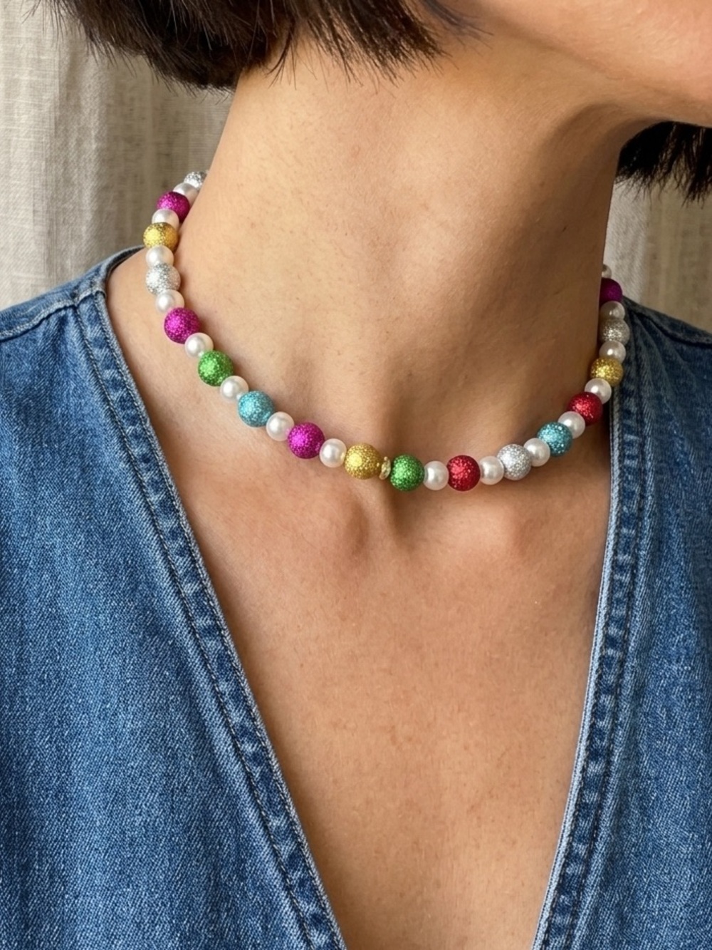 COLORFUL Beaded Choker